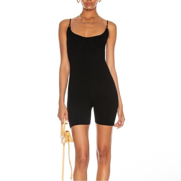 Jacquemus Scoop Neck Stretchy Romper